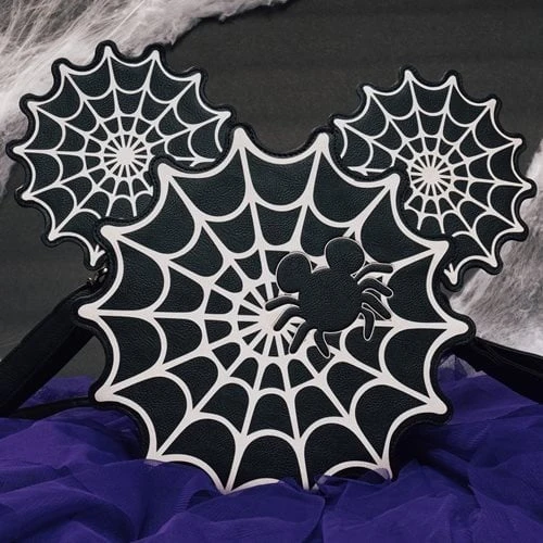 Loungefly Disney Mickey Mouse Spiderweb Mickey Glow-in-the-Dark Crossbody Purse - Entertainment Earth Exclusive 4 Loungefly Disney Mickey Mouse Spiderweb Mickey Glow-in-the-Dark Crossbody Purse - Entertainment Earth Exclusive - Image 2