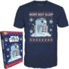 LOUNGEFLY Funko Boxed Tee Star Wars Holiday R2D2 Snowman Shirt -Loungefly 2711d877934943a2a7d66a75e488782f