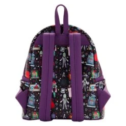 Loungefly Beetlejuice Icons AOP Mini Backpack -Loungefly BTJBK0019 LFBEETLEJUICEICONSAOPMINIBACKPACK0102BACK