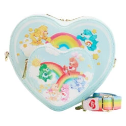 Loungefly Care Bears Heart Cloud Party Rainbow Strap Crossbody Bag