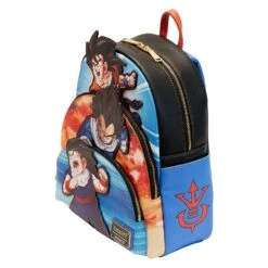 Loungefly Dragon Ball Z Triple Pocket Mini Backpack -Loungefly DBZBK0026 LFDRAGONBALLZTRIPLEPOCKETBACKPACK3313QUARTER