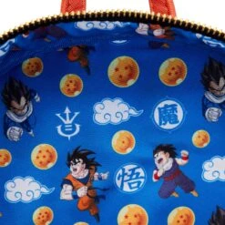 Loungefly Dragon Ball Z Triple Pocket Mini Backpack -Loungefly DBZBK0026 LFDRAGONBALLZTRIPLEPOCKETBACKPACK3316INSIDE