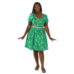 Loungefly Stitch Shoppe Holiday "Laci" Dress -Loungefly DisneyHolidayOrnamentDress Model 1