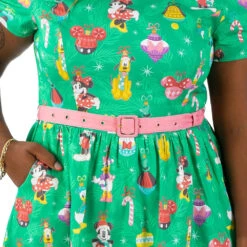 Loungefly Stitch Shoppe Holiday "Laci" Dress -Loungefly DisneyHolidayOrnamentDress Model 4