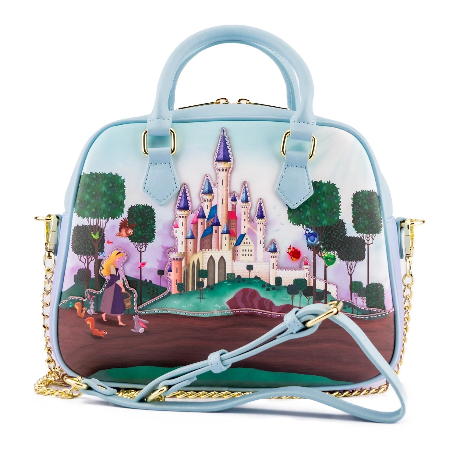 Loungefly Disney Princess Castle Series Sleeping Beauty Crossbody 4 Loungefly Disney Princess Castle Series Sleeping Beauty Crossbody - Image 2