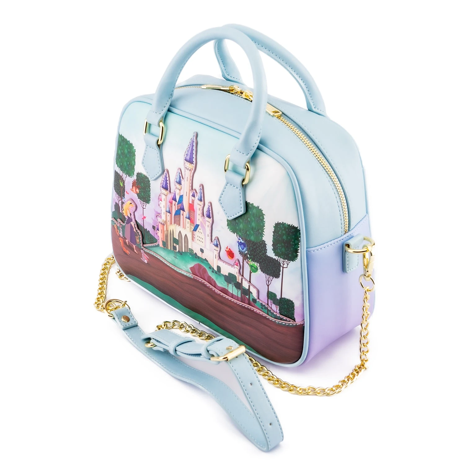 Loungefly Disney Princess Castle Series Sleeping Beauty Crossbody 7 Loungefly Disney Princess Castle Series Sleeping Beauty Crossbody - Image 5