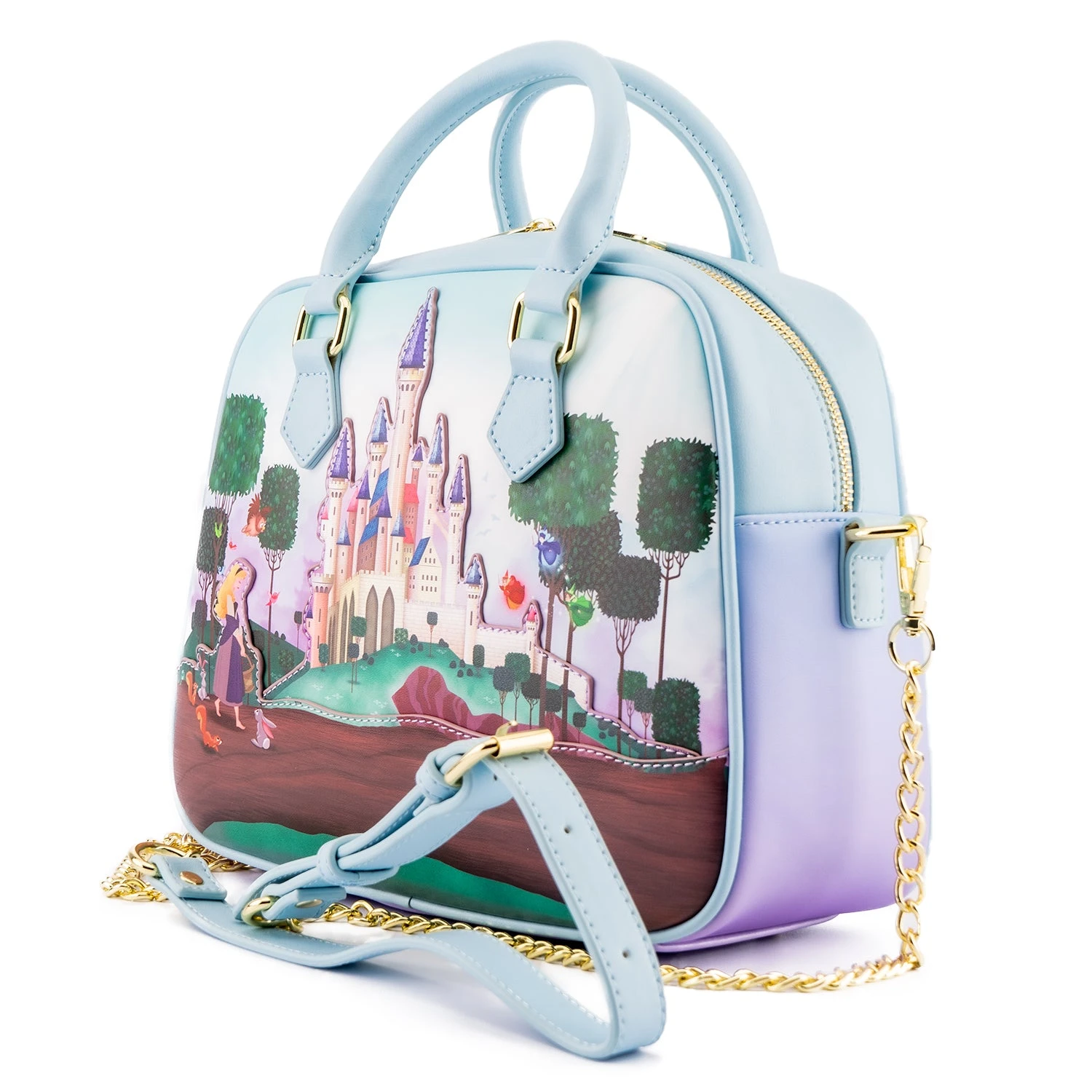 Loungefly Disney Princess Castle Series Sleeping Beauty Crossbody 8 Loungefly Disney Princess Castle Series Sleeping Beauty Crossbody - Image 6
