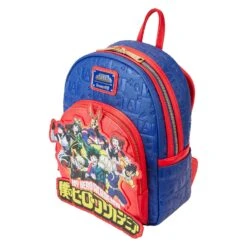 Loungefly My Hero Academia Group Debossed Logo Mini Backpack -Loungefly MHABK0023 LFMYHEROACADEMIAGROUPDEBOSSEDLOGOMINIBACKPACK1782QUARTER