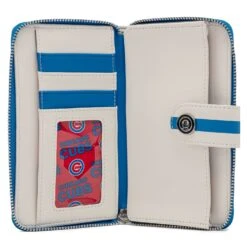 Loungefly MLB Chicago Cubs Logo Wallet -Loungefly MLBWA0007 ChicagoCubsLogo Open