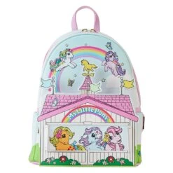 Loungefly Hasbro My Little Pony 40th Anniversary Stable Mini Backpack -Loungefly MLPBK0022 LFHASBROMYLITTLEPONY40THANNIVERSARYSTABLEMINIBACKPACK1392OPEN