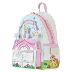 Loungefly Hasbro My Little Pony 40th Anniversary Stable Mini Backpack -Loungefly MLPBK0022 LFHASBROMYLITTLEPONY40THANNIVERSARYSTABLEMINIBACKPACK1397SIDE