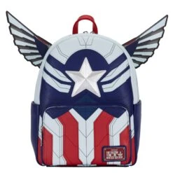 Loungefly Marvel Falcon Captain America Cosplay Mini Backpack -Loungefly MVBK0178 LFMARVELFALCONCAPTAINAMERICACOSPLAYMINIBACKPACK FRONT027