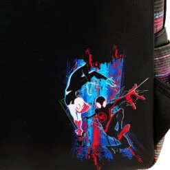 Loungefly Marvel Across The Spiderverse Lenticular Mini Backpack -Loungefly MVBK0239 LFMARVELACROSSTHESPIDERVERSELENTICULARMINIBACKPACK0187DETAIL