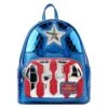 Loungefly Marvel Shine Captain America Cosplay Mini Backpack -Loungefly MVBK0276 LFMARVELSHINECAPTAINAMERICAMINIBACKPACK0108FRONT