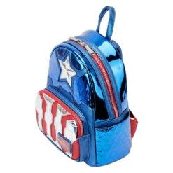 Loungefly Marvel Shine Captain America Cosplay Mini Backpack -Loungefly MVBK0276 LFMARVELSHINECAPTAINAMERICAMINIBACKPACK0110QUARTER