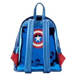 Loungefly Marvel Shine Captain America Cosplay Mini Backpack -Loungefly MVBK0276 LFMARVELSHINECAPTAINAMERICAMINIBACKPACK0113BACK