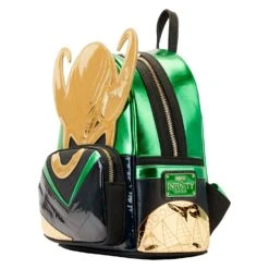 Loungefly Marvel Shine Loki Mini Backpack -Loungefly MVBK0277 LFMARVELSHINELOKIMINIBACKPACK0148SIDE
