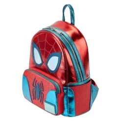 Loungefly Marvel Shine Spiderman Cosplay Mini Backpack -Loungefly MVBK0284 LFMARVELSHINESPIDERMANCOSPLAYMINIBACKPACK1011QUARTER