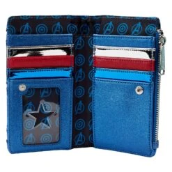 Loungefly Marvel Shine Captain America Cosplay Flap Wallet -Loungefly MVWA0197 LFMARVELSHINECAPTAINAMERICAFLAPWALLET0121INSIDE