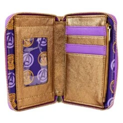 Loungefly Marvel Shine Thanos Gauntlet Ziparound Wallet -Loungefly MVWA0208 LFMARVELSHINETHANOSGAUNTLETZIPAROUNDWALLET2770INSIDE