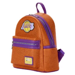 Loungefly NBA LA Lakers Basketball Mini Backpack -Loungefly NBABK0002 LFNBALALAKERSBASKETBALLMINIBACKPACK SIDE 021 1000x 867eb68e 7a69 418b b5b0 8b19666dcd1b