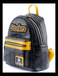 Loungefly NFL Pittsburgh Steelers Logo AOP Mini Backpack -Loungefly NFLBK0001 SteelersAllOverBlackPrintMiniBackPack Side.jpg HiRes
