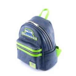 Loungefly NFL Seattle Seahawks Logo AOP Mini Backpack -Loungefly NFLBK0004 SeaHawksAllOverPrintBlueMiniBackPack Q3 jpg