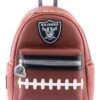 Loungefly NFL Las Vegas Raiders Pigskin Logo Mini Backpack -Loungefly NFLBK0009 RaidersPigSkinMiniBackPack Front.jpg HiRes