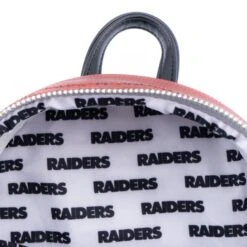 Loungefly NFL Las Vegas Raiders Pigskin Logo Mini Backpack -Loungefly NFLBK0009 RaidersPigSkinMiniBackPack InnerLining jpg