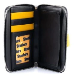 Loungefly NFL Pittsburgh Steelers Logo AOP Bifold Wallet -Loungefly NFLWA0001 SteelersAllOverPrintWallet Inside.jpg HiRes