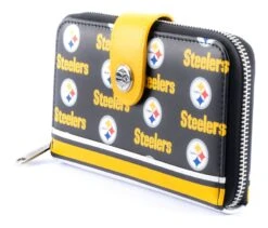 Loungefly NFL Pittsburgh Steelers Logo AOP Bifold Wallet -Loungefly NFLWA0001 SteelersAllOverPrintWallet Side.jpg HiRes