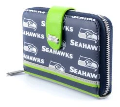 Loungefly NFL Seattle Seahawks Logo AOP Bifold Wallet -Loungefly NFLWA0003 SeaHawksAllOverPrintWallet Side.jpg HiRes