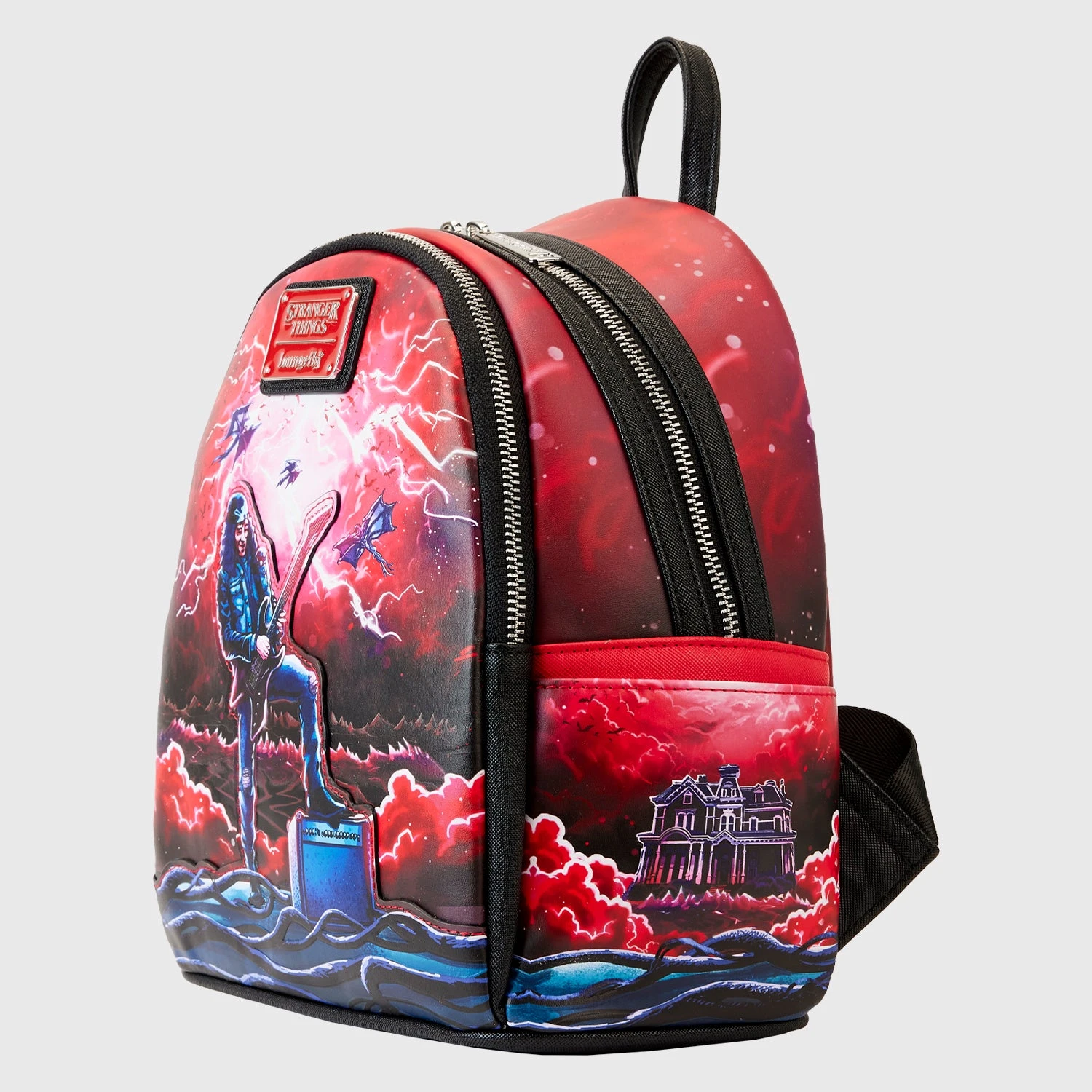 Loungefly Netflix Stranger Things Eddie Tribute Mini Backpack 5 Loungefly Netflix Stranger Things Eddie Tribute Mini Backpack - Image 3