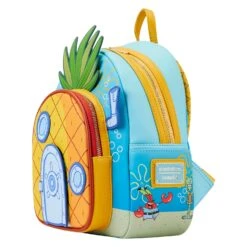 Loungefly Nickelodeon Spongebob Squarepants Pineapple House Mini Backpack -Loungefly NICBK0066 LFNICKELODEONSPONGEBOBSQUAREPANTSPINEAPPLEHOUSEMINIBACKPACK0513SIDE