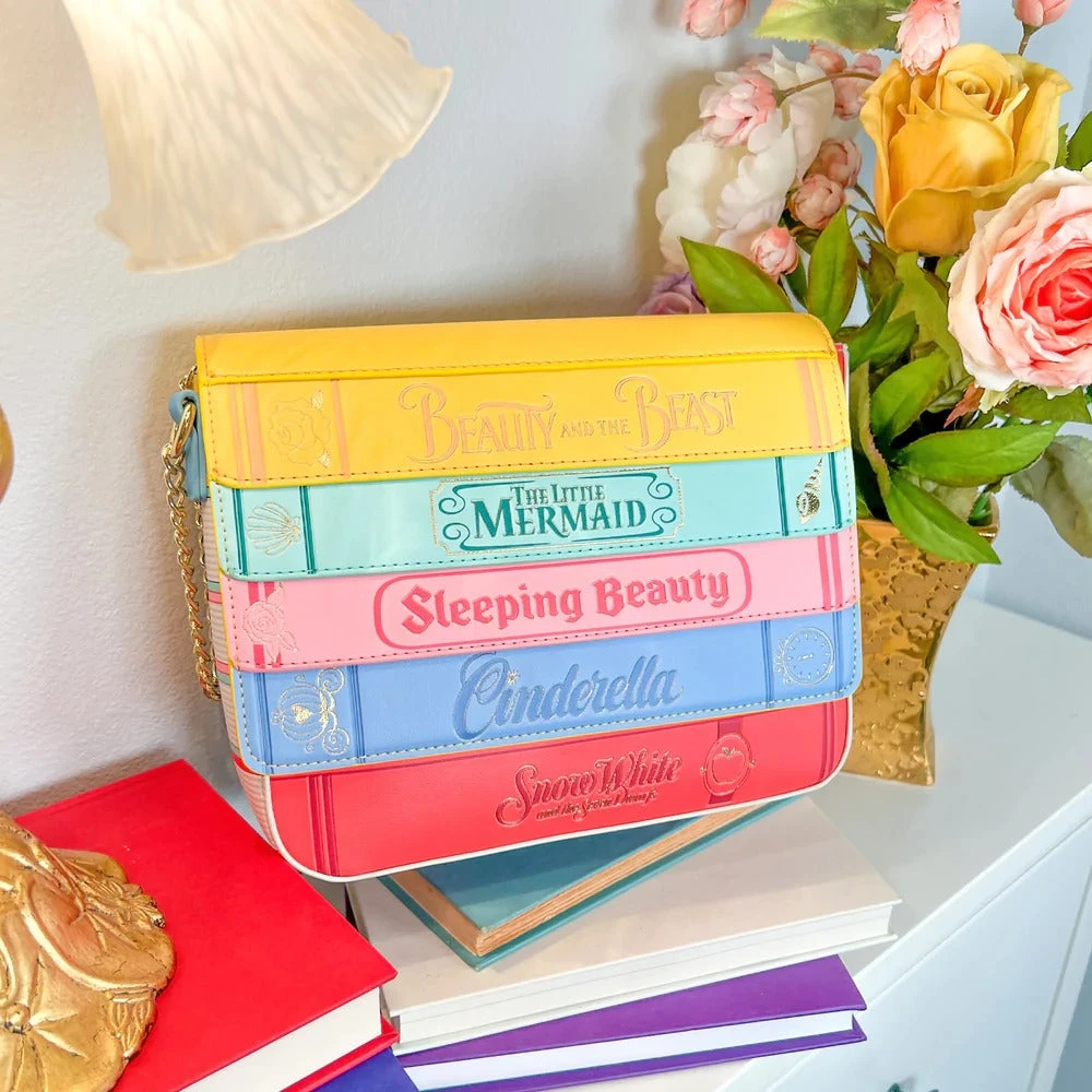 Loungefly Disney Princess Books Classics Crossbody Bag 3 Loungefly Disney Princess Books Classics Crossbody Bag