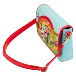 Loungefly Paul Frank Rainbow Group Crossbody Bag -Loungefly PFTB0023 LFPAULFRANKRAINBOWGROUPCROSSBODYBAG2925QUARTER
