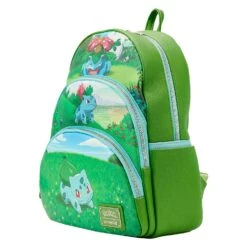 Loungefly Pokemon Bulbasaur Evolutions Triple Pocket Backpack -Loungefly PMBK0221 LFPOKEMONBULBASAUREVOLUTIONSTRIPLEPOCKETBKPK0199SIDE