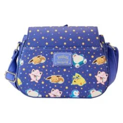 Loungefly Pokemon Sleeping Pikachu And Friends Crossbody Bag -Loungefly PMTB0141 LFPOKEMONSLEEPINGPICKACHUANDFRIENDSCROSSBODYBAG1895BACK