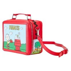 Loungefly Peanuts Charlie Brown Lunchbox Crossbody Bag -Loungefly PNTB0012 LFPEANUTSCHARLIEBROWNLUNCHBOXCROSSBODY3161SIDE