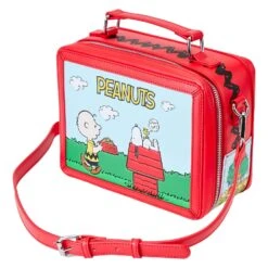 Loungefly Peanuts Charlie Brown Lunchbox Crossbody Bag -Loungefly PNTB0012 LFPEANUTSCHARLIEBROWNLUNCHBOXCROSSBODY3162QUARTER