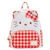 Loungefly Sanrio Hello Kitty Gingham Cosplay Mini Backpack -Loungefly SANBK0463 LFSANRIOHELLOKITTYGINGHAMMINIBACKPACK3444FRONT