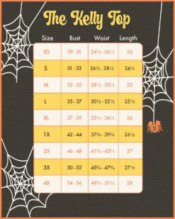 Loungefly Stitch Shoppe Mickey Mouse Spider Web Kelly Fashion Top -Loungefly SSHALLOWEENSizeCharts8x10KELLYTO
