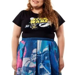Loungefly Stitch Shoppe Star Wars Space Logo Ariana Top -Loungefly STSSSH0003 SSSTARWARSSPACELOGOARIANATOP 004