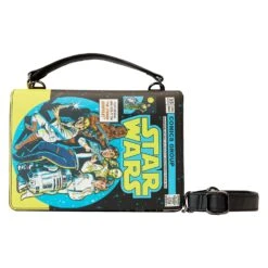 Loungefly Stitch Shoppe Star Wars Dark Side Vs Light Side Comic Book Light Up Crossbody Bag