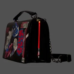 Loungefly Stitch Shoppe Star Wars Dark Side Vs Light Side Comic Book Light Up Crossbody Bag -Loungefly STSSTB0001 SSSTARWARSDARKSIDEVSLIGHTSIDECOMICBOOKLIGHTUPCROSSBODY1805DEARKSIDE