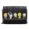 Loungefly Universal Monsters Chibi Line Chain Strap Crossbody -Loungefly UMTB0004 MonstersChibiLineCrossb
