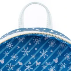 Loungefly Disney Snowman Mickey Minnie Snow Globe Mini Backpack -Loungefly WDBK1850 MickeyMinnieSnowmanBlobeMiniBackpack InnerLiner