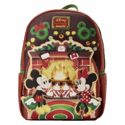 Loungefly Disney Mickey Minnie Hot Cocoa Fireplace Light Up Mini Backpack -Loungefly WDBK27 2