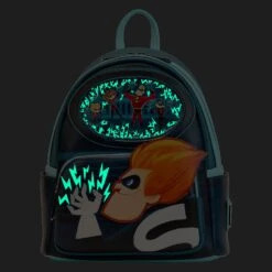 Loungefly Disney Pixar Moments Incredibles Syndrome Mini Backpack -Loungefly WDBK2929 LFDISNEYPIXARMOMENTSINCREDIBLESSYNDROMEMINIBACKPACK3168GLOW