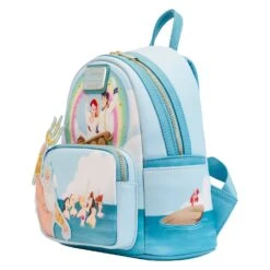 Loungefly Disney Little Mermaid Tritons Gift Mini Backpack -Loungefly WDBK2931 LFDISNEYLITTLEMERMAIDTRITONSGIFTMINIBACKPACK3049SIDE